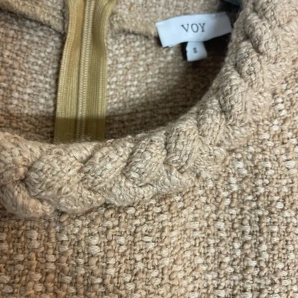 ‼️SOLD‼️Chic Beige Tweed Jackie Dress - Picture 3 of 5